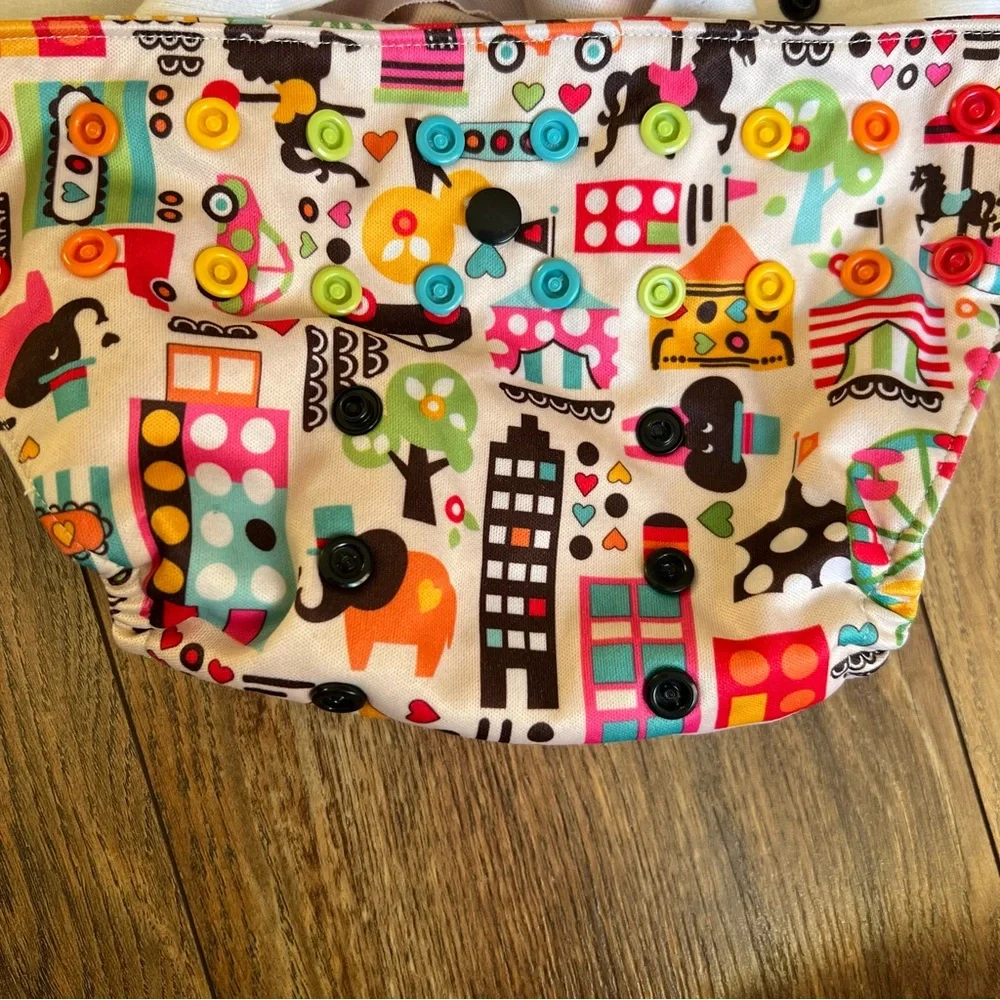 Vibrant Cartoon Print Diaper Covers